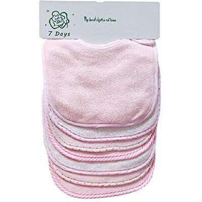 WHAPELQ Set van 7 babydoeken Dubbellaags 100% absorberend katoen Roze WHAPELQ Set van 7 babydoeken Dubbellaags 100% absorberend katoen Roze