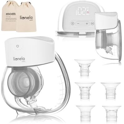 Lionelo Fidi Free Lumi Handsfree elektrische borstkolf, 2 modi, 9 niveaus, massage, pompen, display, 6 trechtermaten, discreet, accessoires Lionelo Fidi Free Lumi Handsfree elektrische borstkolf, 2 modi, 9 niveaus, massage, pompen, display, 6 trechtermaten, discreet, accessoires