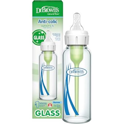 Dr. Brown's Dr Browns Smalle opties glas + 250 ml fles Dr. Brown's Dr Browns Smalle opties glas + 250 ml fles