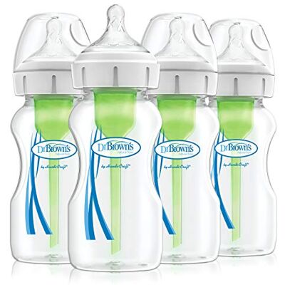 Dr Brown's Natural Flow Dr Brown's Options+ Anti-koliek Flessen, 270 ml, 4 Stuk Dr Brown's Natural Flow Dr Brown's Options+ Anti-koliek Flessen, 270 ml, 4 Stuk