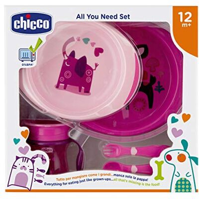 Chicco Maaltijdkoffer 12M+, Roze Chicco Maaltijdkoffer 12M+, Roze