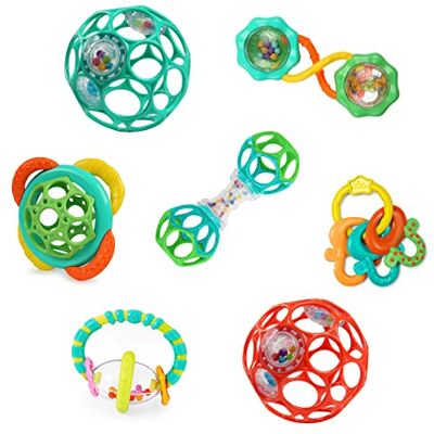 Bright Starts Soothers & Shakers 7-delige cadeauset rammelaars, bijtspeelgoed en kinderwagens, BPA-vrij, uniseks, pasgeborenen + Bright Starts Soothers & Shakers 7-delige cadeauset rammelaars, bijtspeelgoed en kinderwagens, BPA-vrij, uniseks, pasgeborenen +