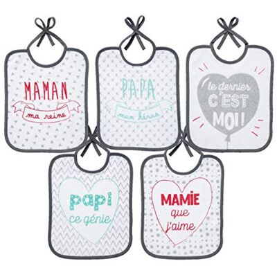 Babycalin Set van 5 slabbetjes Babycalin Set van 5 slabbetjes