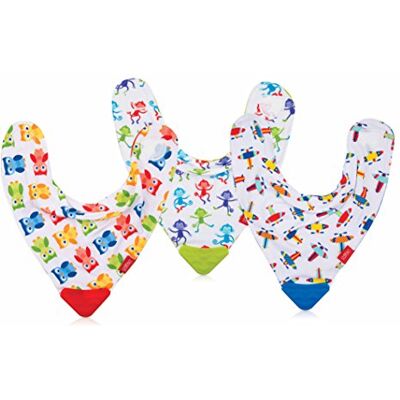 Nuby id4290 Bandana slabbetje met massaggive (willekeurige kleuren) Nuby id4290 Bandana slabbetje met massaggive (willekeurige kleuren)