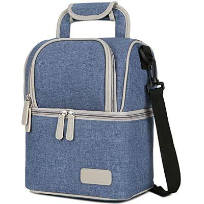 Meichoon Koeltas voor moedermelkfles, waterdichte reisrugzak, reisrugzak voor moeder, draagbare thermische geïsoleerde lunchbox voor vrouwen en mannen, handtas, Blauw, Rugzak, draagbaar, reizen Meichoon Koeltas voor moedermelkfles, waterdichte reisrugzak, reisrugzak voor moeder, draagbare thermische geïsoleerde lunchbox voor vrouwen en mannen, handtas, Blauw, Rugzak, draagbaar, reizen