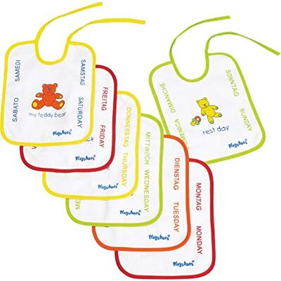 Playshoes 507170 Uniseks slabbetje voor baby's, meerkleurig, 7 dagen, 900 cm Playshoes 507170 Uniseks slabbetje voor baby's, meerkleurig, 7 dagen, 900 cm