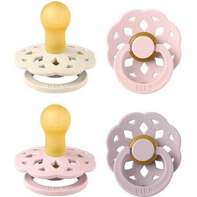 Bibs Boheme Fopspeen, set van 4, BPA-vrij, van natuurlijk rubberlatex, gemaakt in Denemarken. 0-6 maanden (4 stuks), mix van roze (blossom mix) Bibs Boheme Fopspeen, set van 4, BPA-vrij, van natuurlijk rubberlatex, gemaakt in Denemarken. 0-6 maanden (4 stuks), mix van roze (blossom mix)