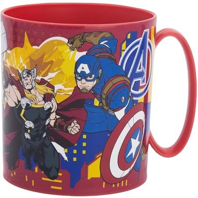 Stor Marvel Avengers herbruikbare plastic beker voor magnetron, 390 ml Stor Marvel Avengers herbruikbare plastic beker voor magnetron, 390 ml