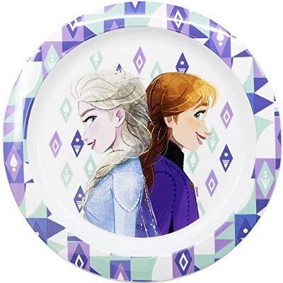 Stor Disney Frozen dinerbord voor kinderen, van BPA-vrij kunststof, wasbaar en herbruikbaar Stor Disney Frozen dinerbord voor kinderen, van BPA-vrij kunststof, wasbaar en herbruikbaar
