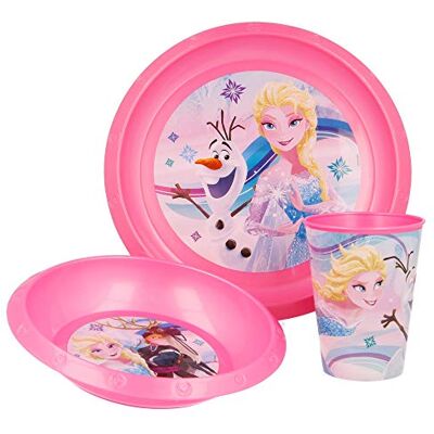 Stor Easy In Gift Box serviesset Frozen Iridescent Aqua 3 stuks Stor Easy In Gift Box serviesset Frozen Iridescent Aqua 3 stuks