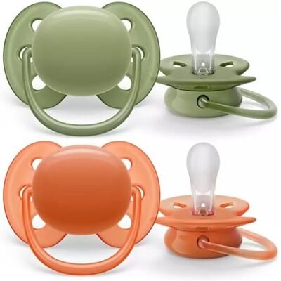 Philips Avent Ultra Air fopspeen in set van 2, licht, ademend, voor baby's vanaf 18 maanden, BPA-vrij, met verlichte knop in het donker (model SCF376/23) Philips Avent Ultra Air fopspeen in set van 2, licht, ademend, voor baby's vanaf 18 maanden, BPA-vrij, met verlichte knop in het donker (model SCF376/23)