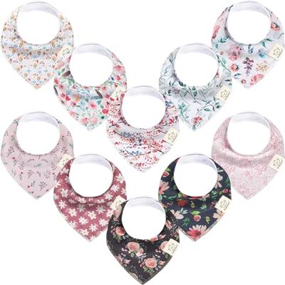 KeaBabies Drool Bibs Babybandana Drool Bibs Organic Cotton Bandana Bibs voor Boys, Girls, Baby Bibs (Tea Party) Enfant KeaBabies Drool Bibs Babybandana Drool Bibs Organic Cotton Bandana Bibs voor Boys, Girls, Baby Bibs (Tea Party) Enfant