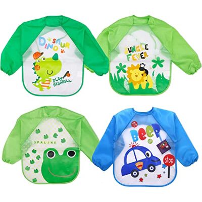 Baogaier Waterdicht slabbetje voor baby's, jongens, lange mouwen, slabbetjes, slabbetjes, slabbetje, kinderen, EVA, verstelbaar, zacht, wasbaar, plastic schort, licht, waterdicht, dinosaurus, leeuw, Baogaier Waterdicht slabbetje voor baby's, jongens, lange mouwen, slabbetjes, slabbetjes, slabbetje, kinderen, EVA, verstelbaar, zacht, wasbaar, plastic schort, licht, waterdicht, dinosaurus, leeuw,