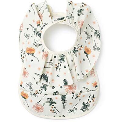 Elodie Details Slabbetje voor baby's, waterdicht, zacht, Scandinavisch design, Meadow Blossom, wit/roze Elodie Details Slabbetje voor baby's, waterdicht, zacht, Scandinavisch design, Meadow Blossom, wit/roze