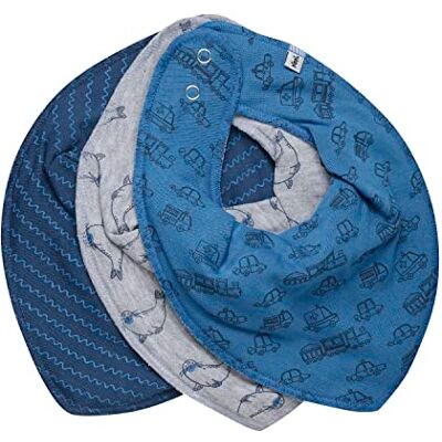 pippi Bandana Bib Boy AOP (3-pack), driehoekig slabbetje, pippi Bandana Bib Boy AOP (3-pack), driehoekig slabbetje,