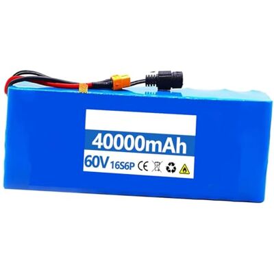 OmurgA Elektrische fiets lithiumbatterij, 60 V, 8 Ah, 10 Ah, 20 Ah, 30 Ah, 40 Ah, 60 V, waterdicht, PVC, ingebouwde BMS, met oplader voor motoren van 1000 W, 750 W, 500 W, 250 W, 60 V, 40 Ah, XT60 OmurgA Elektrische fiets lithiumbatterij, 60 V, 8 Ah, 10 Ah, 20 Ah, 30 Ah, 40 Ah, 60 V, waterdicht, PVC, ingebouwde BMS, met oplader voor motoren van 1000 W, 750 W, 500 W, 250 W, 60 V, 40 Ah, XT60