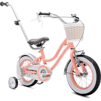 Sun Hart Bike Fiets voor een meisje 12 14 16 Inches, Kinderfiets 2-6 jaar, met duwstang, mand, bel duwstang, mand, bel, kinderfiets, leerhulp, ontwikkelt balans en coördinatie Sun Hart Bike Fiets voor een meisje 12 14 16 Inches, Kinderfiets 2-6 jaar, met duwstang, mand, bel duwstang, mand, bel, kinderfiets, leerhulp, ontwikkelt balans en coördinatie