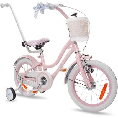 Sun Hart Bike Fiets voor een meisje 12 14 16 Inches, Kinderfiets 2-6 jaar, met duwstang, mand, bel duwstang, mand, bel, kinderfiets, leerhulp, ontwikkelt balans en coördinatie Sun Hart Bike Fiets voor een meisje 12 14 16 Inches, Kinderfiets 2-6 jaar, met duwstang, mand, bel duwstang, mand, bel, kinderfiets, leerhulp, ontwikkelt balans en coördinatie