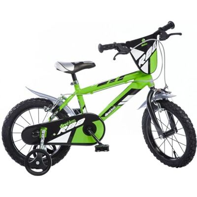Dino Bikes Dinobikes Kinderfiets voor jongens, groen, 16 inch Dino Bikes Dinobikes Kinderfiets voor jongens, groen, 16 inch
