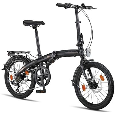 Licorne Bike Phoenix Vouwfiets 2D, 20 inch aluminium vouwfiets met schijfrem en V-rem voor dames en heren, 7 versnellingen Licorne Bike Phoenix Vouwfiets 2D, 20 inch aluminium vouwfiets met schijfrem en V-rem voor dames en heren, 7 versnellingen