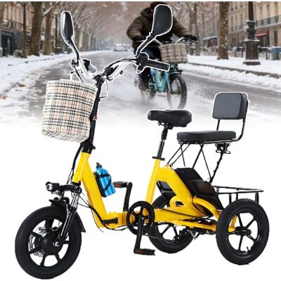 smafoseedding Nieuwe elektrische driewieler voor volwassenen 2025 – opvouwbare e-bike met 3 wielen met lcd-display, 180 kg belasting en 45 km looptijd, 3 rijmodi, claxon, geel ledlicht smafoseedding Nieuwe elektrische driewieler voor volwassenen 2025 – opvouwbare e-bike met 3 wielen met lcd-display, 180 kg belasting en 45 km looptijd, 3 rijmodi, claxon, geel ledlicht