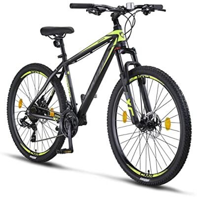 Licorne Bike Diamond Premium aluminium mountainbike voor jongens, meisjes, mannen en vrouwen, 21 versnellingen, schijfremmen, fietsvork vooraan verstelbaar, 26, 27,5 en 29 inch Licorne Bike Diamond Premium aluminium mountainbike voor jongens, meisjes, mannen en vrouwen, 21 versnellingen, schijfremmen, fietsvork vooraan verstelbaar, 26, 27,5 en 29 inch