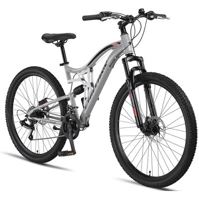Chillaxx Bike Falcon Premium mountainbike 24, 26, 27,5 en 29 inch, fiets voor jongens, meisjes, dames en heren, schijfrem, 21 versnellingen, volledige vering Chillaxx Bike Falcon Premium mountainbike 24, 26, 27,5 en 29 inch, fiets voor jongens, meisjes, dames en heren, schijfrem, 21 versnellingen, volledige vering
