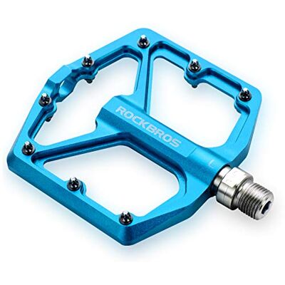 ROCKBROS Platte pedalen MTB fietspedalen ultralicht 9/16 inch pedalen racefiets BMX 8 antislip spijkers aluminiumlegering fietsen blauw zwart rood Ti paars ROCKBROS Platte pedalen MTB fietspedalen ultralicht 9/16 inch pedalen racefiets BMX 8 antislip spijkers aluminiumlegering fietsen blauw zwart rood Ti paars