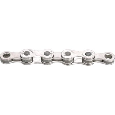KMC E9 Fietsketting voor volwassenen, uniseks, zilver, 9 vakken, 1/2 inch x 11/128, 122 schakels, zilver KMC E9 Fietsketting voor volwassenen, uniseks, zilver, 9 vakken, 1/2 inch x 11/128, 122 schakels, zilver
