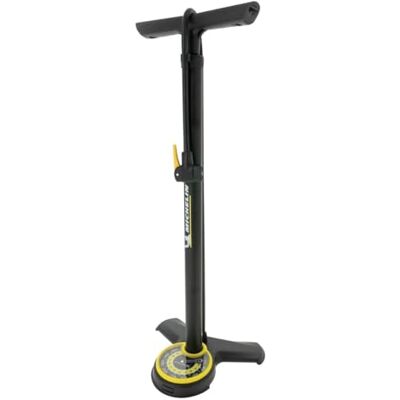 Michelin (Cycle) Voetpomp, staal, manometer, voor volwassenen, uniseks, zwart, Eén maat Michelin (Cycle) Voetpomp, staal, manometer, voor volwassenen, uniseks, zwart, Eén maat