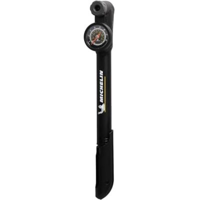 Michelin Mini aluminium pomp met manometer, ventiel, Air Tech Pro Michelin Mini aluminium pomp met manometer, ventiel, Air Tech Pro