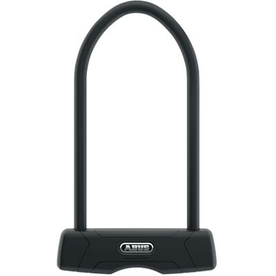 ABUS Granieten slot 460 + houder SH B, fietsslot met ronde beugel 12 mm dik en omkeerbare sleutel, veiligheidsniveau 9-230 mm, hoogte ABUS Granieten slot 460 + houder SH B, fietsslot met ronde beugel 12 mm dik en omkeerbare sleutel, veiligheidsniveau 9-230 mm, hoogte