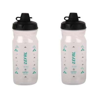 ZEFAL Zéfal Sense Soft 65 No-Mud Set van 2 jerrycans voor fiets en mountainbike, zachte en geurloze sportfles, BPA-vrij, siliconen speen, transparant, 2 x 650 ml ZEFAL Zéfal Sense Soft 65 No-Mud Set van 2 jerrycans voor fiets en mountainbike, zachte en geurloze sportfles, BPA-vrij, siliconen speen, transparant, 2 x 650 ml