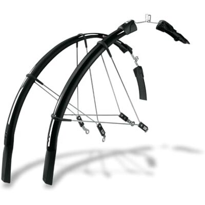 SKS GERMANY RACEBLADE LONG spatbordset ideaal voor racefietsen (superlichte fietsaccessoires met extra lange spoiler, snelontgrendeling, afstandhouders en bevestigingsmateriaal), zwart SKS GERMANY RACEBLADE LONG spatbordset ideaal voor racefietsen (superlichte fietsaccessoires met extra lange spoiler, snelontgrendeling, afstandhouders en bevestigingsmateriaal), zwart