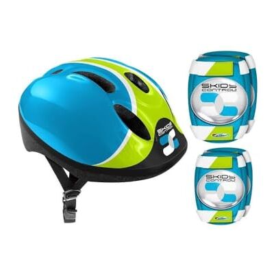 Stamp Helm en elleboogbeschermers, K680507, blauw, SKIDS Control Stamp Helm en elleboogbeschermers, K680507, blauw, SKIDS Control