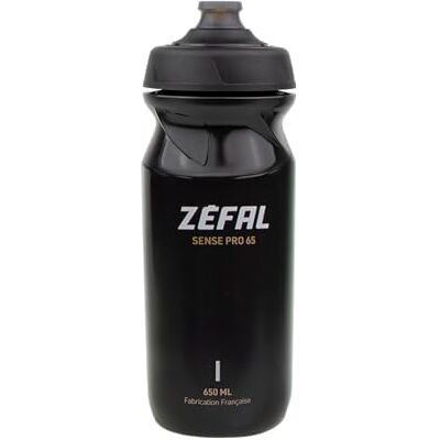 ZEFAL Sense Pro 65 drinkfles voor fiets, zwart, fietsfles, drinkfles voor mountainbike of racefiets, zwart, 650 ml, 79 g, gemaakt in Frankrijk ZEFAL Sense Pro 65 drinkfles voor fiets, zwart, fietsfles, drinkfles voor mountainbike of racefiets, zwart, 650 ml, 79 g, gemaakt in Frankrijk