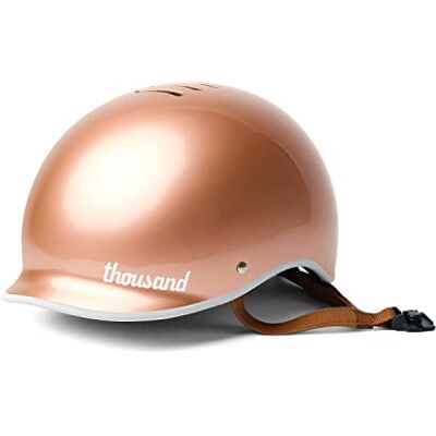 Thousand Heritage Fietshelm voor volwassenen, uniseks, geventileerd, met PopLock anti-diefstalsysteem, ideaal voor fietsen of skateboarden, voor mannen en vrouwen Thousand Heritage Fietshelm voor volwassenen, uniseks, geventileerd, met PopLock anti-diefstalsysteem, ideaal voor fietsen of skateboarden, voor mannen en vrouwen