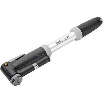 Topeak Mini Dual G pomp met manometer, uniseks, volwassenen, zwart/zilver Topeak Mini Dual G pomp met manometer, uniseks, volwassenen, zwart/zilver