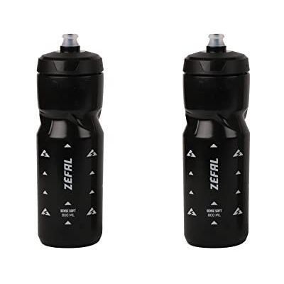 ZEFAL Sense Soft 80 Drinkfles, 2 stuks, zachte en geurloze sportfles, BPA-vrij, siliconen speen, zwart, 2 x 800 ml ZEFAL Sense Soft 80 Drinkfles, 2 stuks, zachte en geurloze sportfles, BPA-vrij, siliconen speen, zwart, 2 x 800 ml