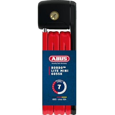 ABUS Vouwslot Bordo Lite Mini 6055/60 extra licht fietsslot van speciaal staal veiligheidsniveau 7 60 cm 78061 rood Niveau sécurité 7, 60 cm, 400 g compact pour la poche, acier spécial, 2 clés ABUS Vouwslot Bordo Lite Mini 6055/60 extra licht fietsslot van speciaal staal veiligheidsniveau 7 60 cm 78061 rood Niveau sécurité 7, 60 cm, 400 g compact pour la poche, acier spécial, 2 clés