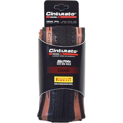 Pirelli Cinturato Gravel H Bike Tire, Hard Gravel Surfaces, Tubeless Ready Clincher TLR, Grip & Adapt, Advanced Puncture/Cut Protect, (1) Trek, Zwart Goud Tan Sidewall / 700c Goud 650b Maten Pirelli Cinturato Gravel H Bike Tire, Hard Gravel Surfaces, Tubeless Ready Clincher TLR, Grip & Adapt, Advanced Puncture/Cut Protect, (1) Trek, Zwart Goud Tan Sidewall / 700c Goud 650b Maten