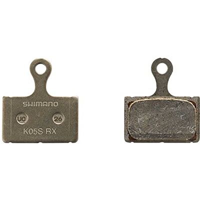 Shimano K05S-RX Disc Pads and Spring, Steel Back, Hars, Zwart Shimano K05S-RX Disc Pads and Spring, Steel Back, Hars, Zwart