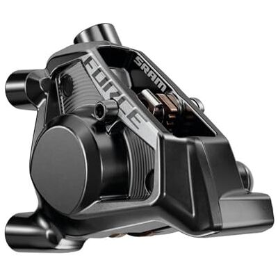 Sram Force AXS E1 remklauw, plat, zonder slang, voor/achter, zwart met remblokken Sram Force AXS E1 remklauw, plat, zonder slang, voor/achter, zwart met remblokken