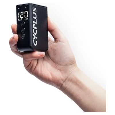 CYCPLUS AS2 Pro Max mini-pomp voor elektrische fiets, aluminium behuizing 120 psi max, snel oppompen, automatische uitschakeling, manometer, Presta/Schrader-ventiel, voor motorfiets, fiets CYCPLUS AS2 Pro Max mini-pomp voor elektrische fiets, aluminium behuizing 120 psi max, snel oppompen, automatische uitschakeling, manometer, Presta/Schrader-ventiel, voor motorfiets, fiets