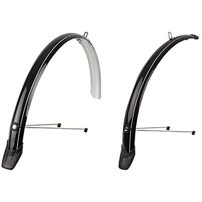 Polisport 8628200001 Voor- en achterspatbord model Towny 2-delig voor trekkingfietsen en stadsfietsen met 28 inch wielen, kleur zwart Polisport 8628200001 Voor- en achterspatbord model Towny 2-delig voor trekkingfietsen en stadsfietsen met 28 inch wielen, kleur zwart