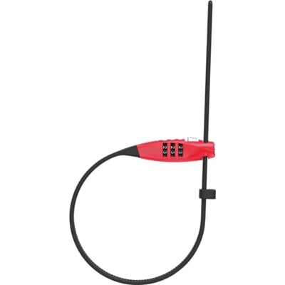 ABUS Combiflex TravelGuard kabelslot voor het vastzetten van helm, kinderwagen, ski's en bagage, 45 cm lange kabel met cijfercode, rood ABUS Combiflex TravelGuard kabelslot voor het vastzetten van helm, kinderwagen, ski's en bagage, 45 cm lange kabel met cijfercode, rood