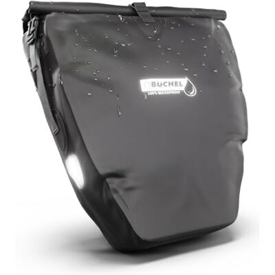 Büchel Fietstas voor bagagedrager, 14 l, 100% waterdicht, met handvat en schouderriem, fietstas voor bagagedrager, bagagedragertas, fietstas achter Büchel Fietstas voor bagagedrager, 14 l, 100% waterdicht, met handvat en schouderriem, fietstas voor bagagedrager, bagagedragertas, fietstas achter
