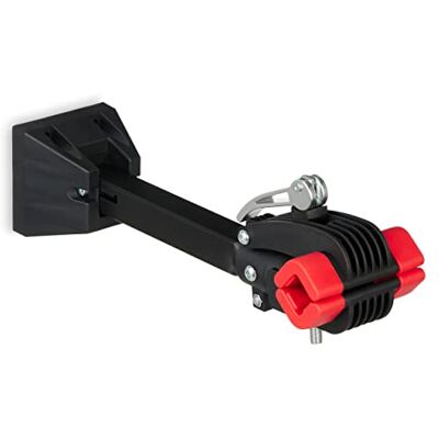 Relaxdays Wandmontagebeugel voor fiets, 25-40 mm, tot 20 kg, garage- en werkplaatswielreparatiehouder, zwart/rood Relaxdays Wandmontagebeugel voor fiets, 25-40 mm, tot 20 kg, garage- en werkplaatswielreparatiehouder, zwart/rood