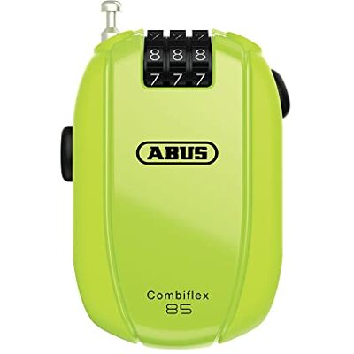 ABUS Combiflex kabelslot voor het vastzetten van ski's, helm, kinderwagen en bagage, stationwagen, 85-85 cm lang, 1,5 mm dik, met cijfercode, neongeel ABUS Combiflex kabelslot voor het vastzetten van ski's, helm, kinderwagen en bagage, stationwagen, 85-85 cm lang, 1,5 mm dik, met cijfercode, neongeel