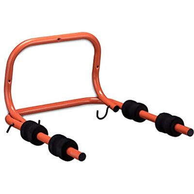 Relaxdays Opvouwbare fietswandhouder, 2 wielen, tot 30 kg, 28 x 47,5 x 51 cm, rood/zwart Relaxdays Opvouwbare fietswandhouder, 2 wielen, tot 30 kg, 28 x 47,5 x 51 cm, rood/zwart